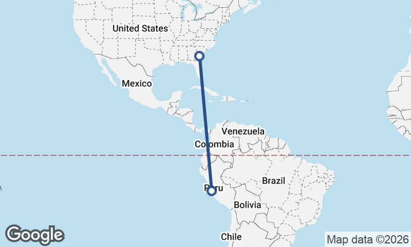 Savannah to Lima