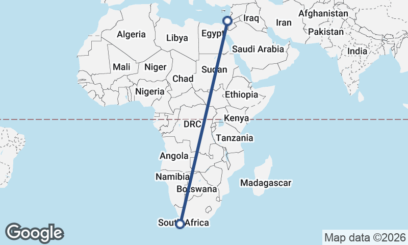 Tel Aviv-Yafo to Cape Town