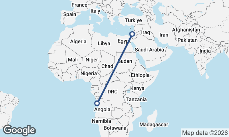 Tel Aviv-Yafo to Luanda