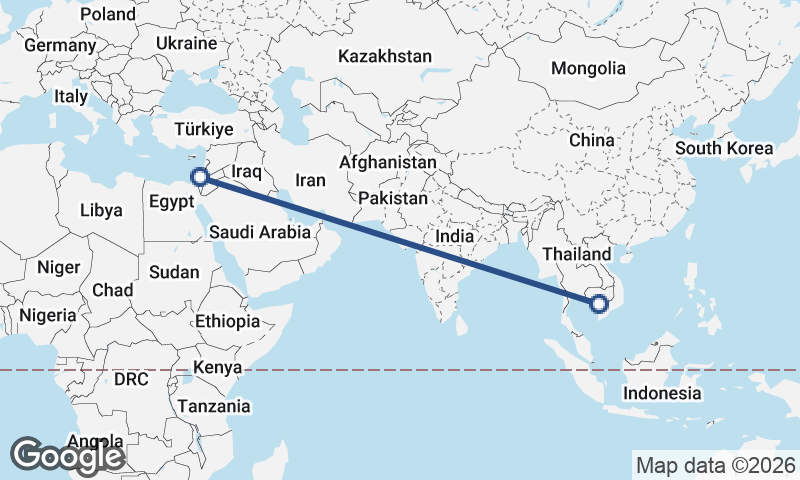 Tel Aviv-Yafo to Phnom Penh