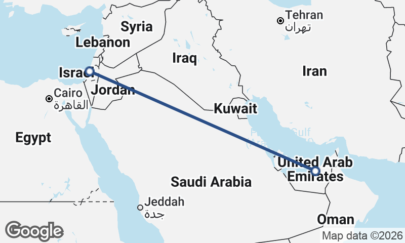 Tel Aviv-Yafo to Abu Dhabi