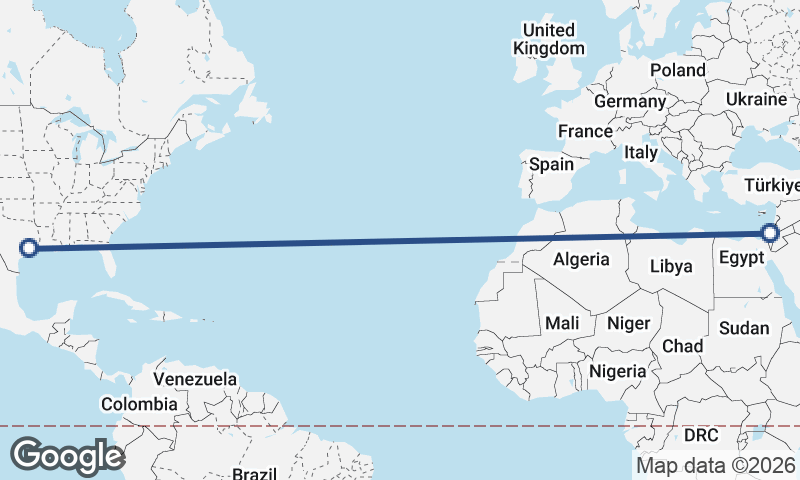 Tel Aviv-Yafo to Houston