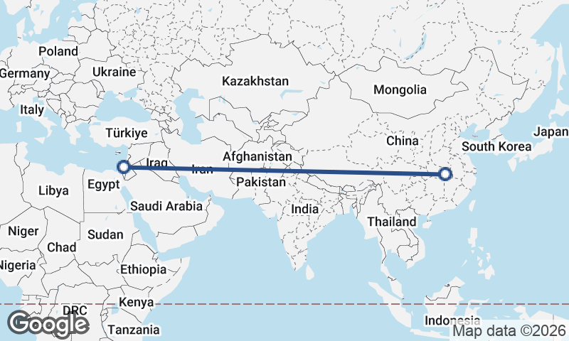 Tel Aviv-Yafo to Wuhan