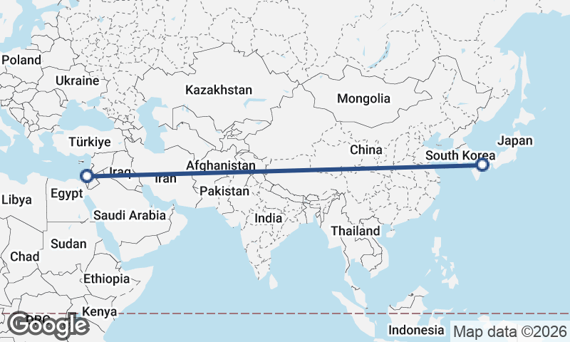 Tel Aviv-Yafo to Hiroshima