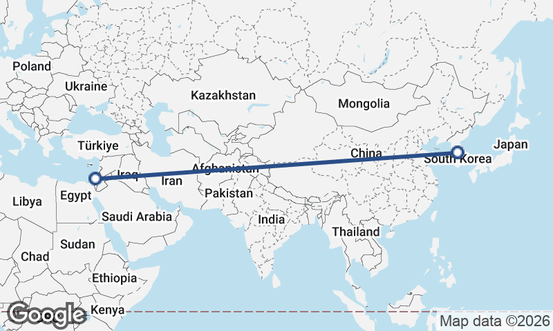 Tel Aviv-Yafo to Seoul
