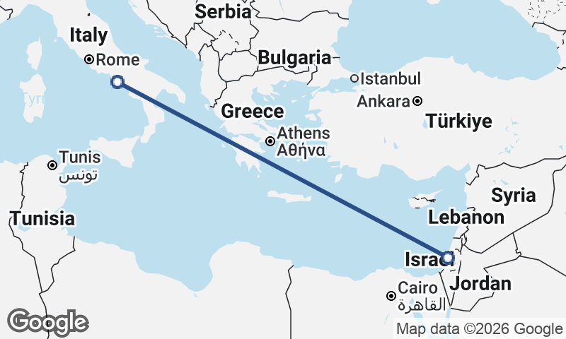 Tel Aviv-Yafo to Naples