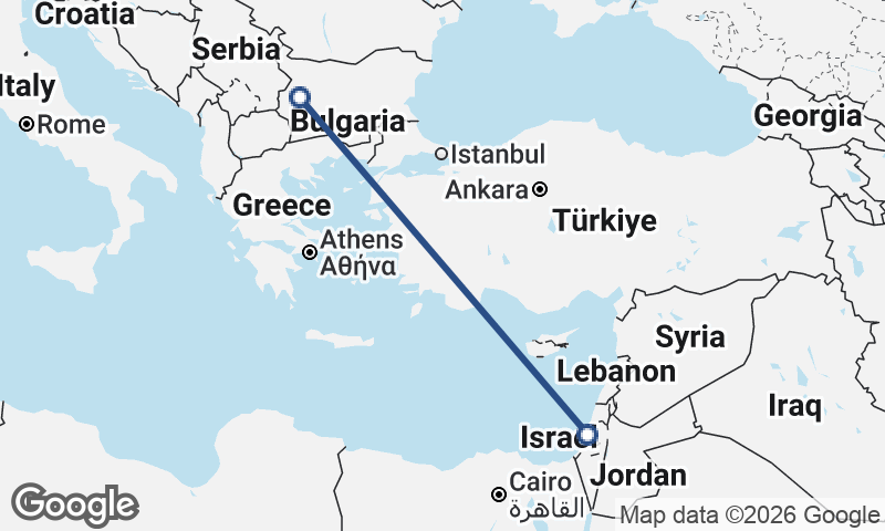 Tel Aviv-Yafo to Sofia