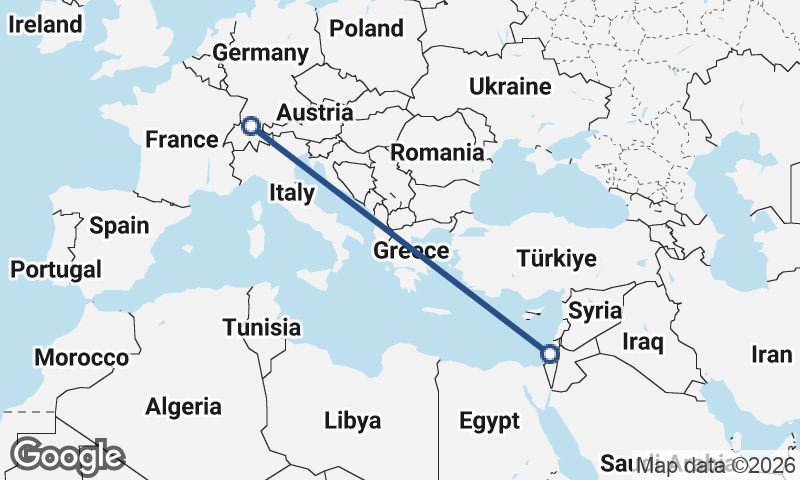 Tel Aviv-Yafo to Zürich