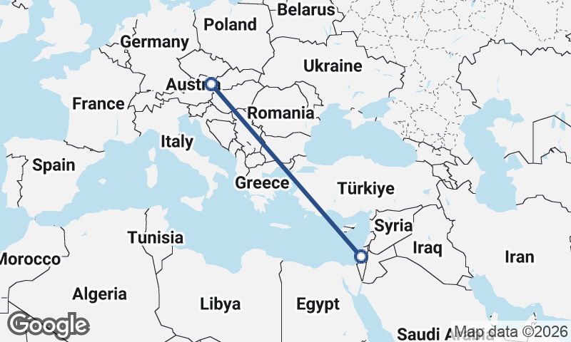 Tel Aviv-Yafo to Vienna