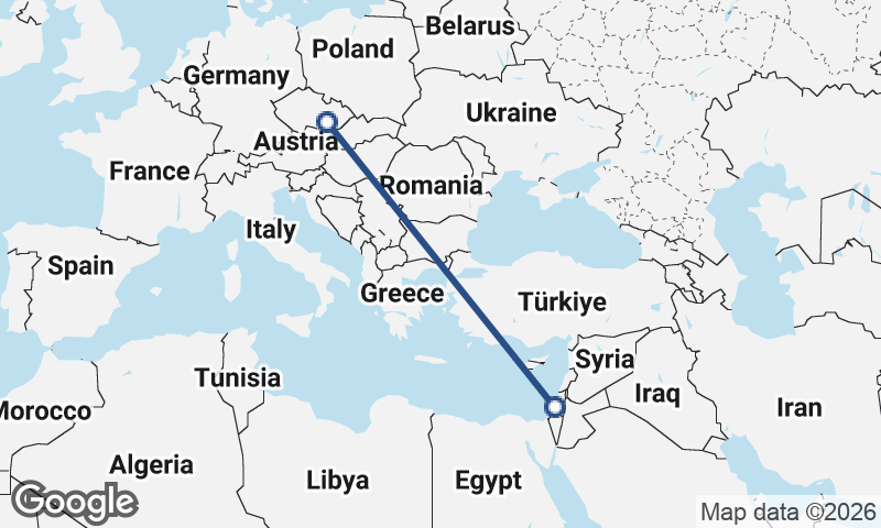 Tel Aviv-Yafo to Brno