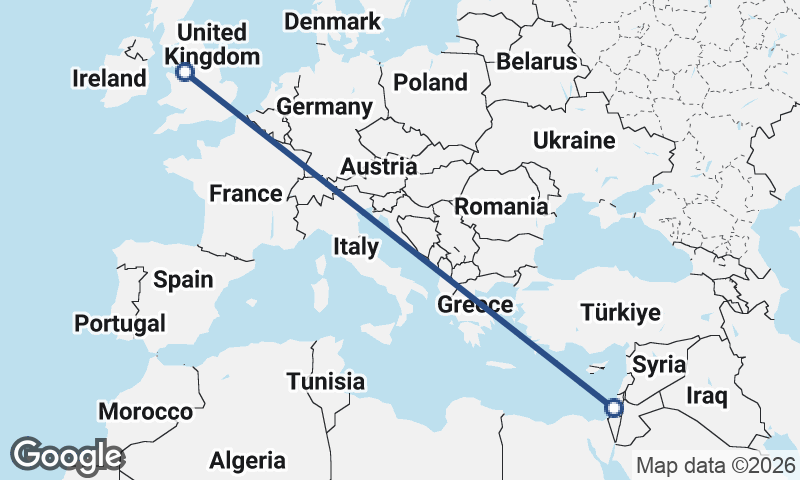 Tel Aviv-Yafo to Liverpool
