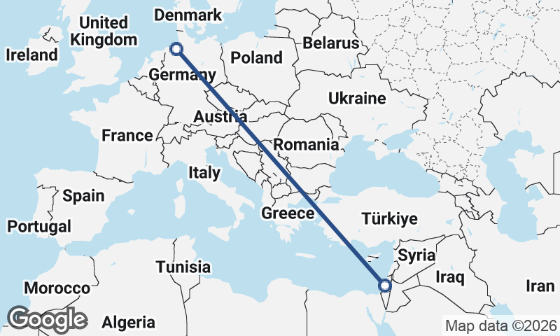 Tel Aviv-Yafo to Bremerhaven