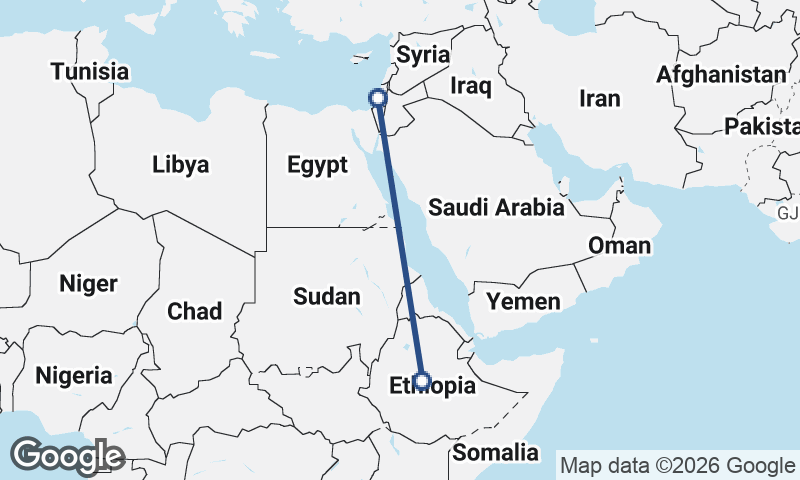 Tel Aviv-Yafo to Addis Ababa