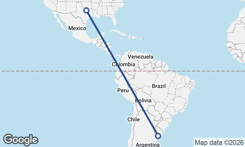 Fort Worth to Montevideo