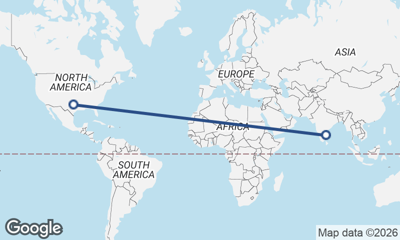Fort Worth to Chennai
