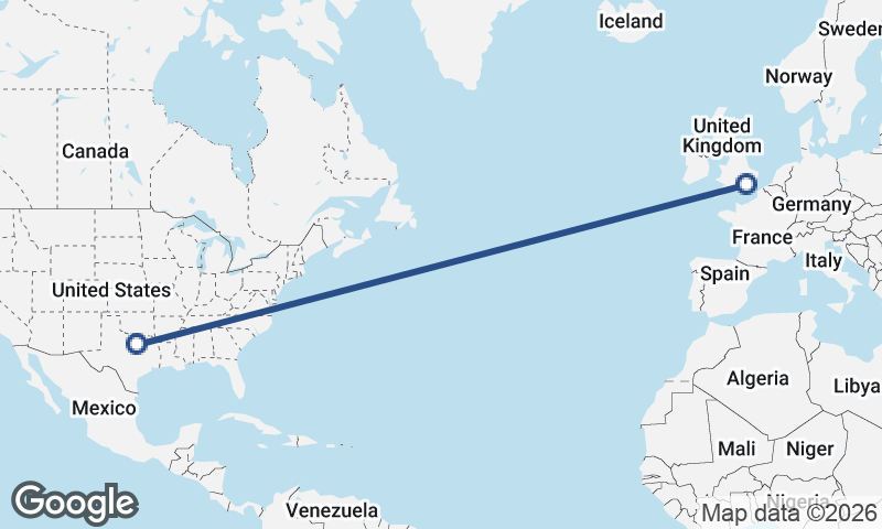 Fort Worth to London