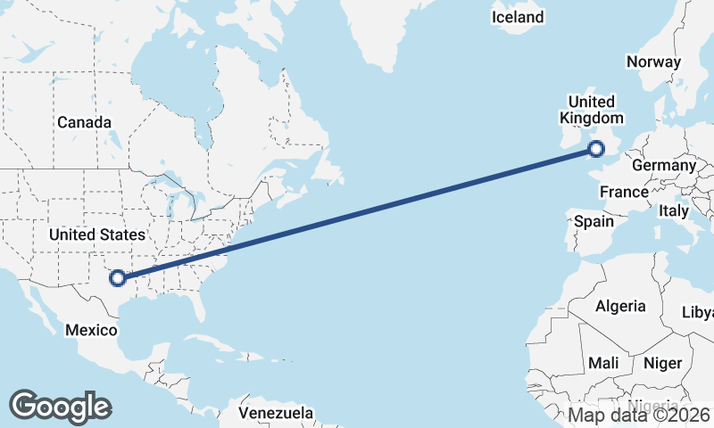 Fort Worth to Cardiff