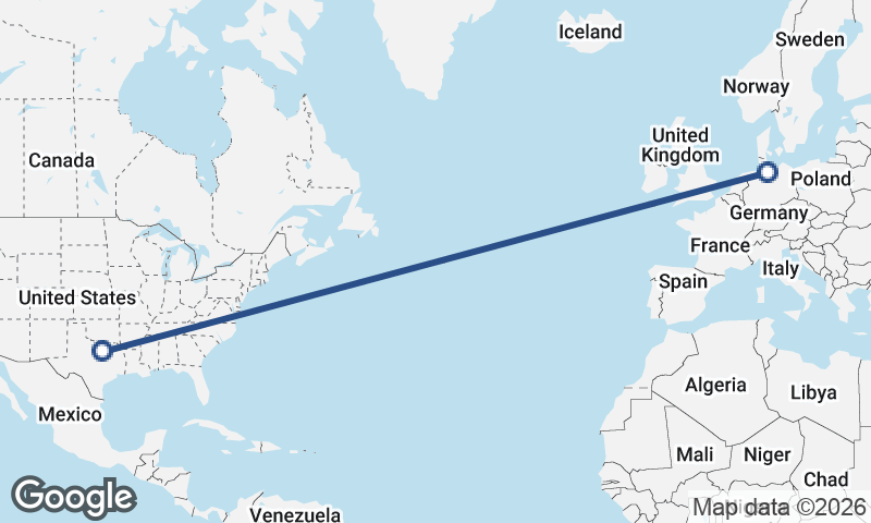 Fort Worth to Hamburg