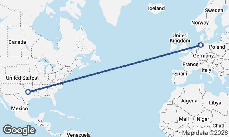 Fort Worth to Bremerhaven
