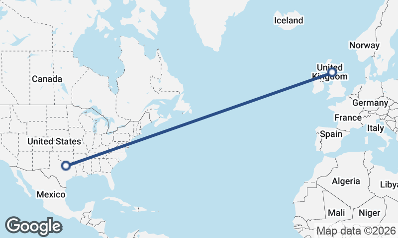 Fort Worth to Edinburgh