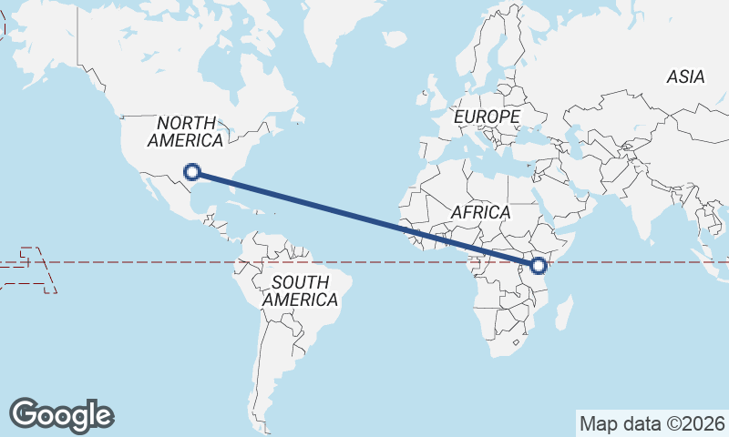 Dallas to Nairobi