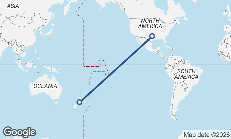 Dallas to Wellington