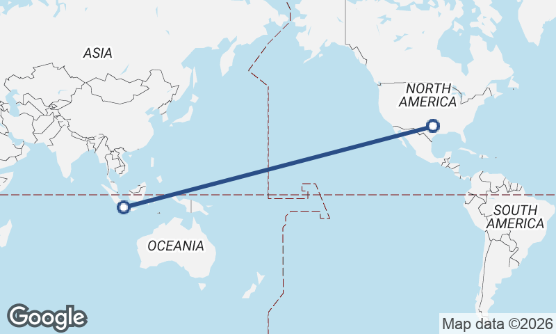 Dallas to Jakarta