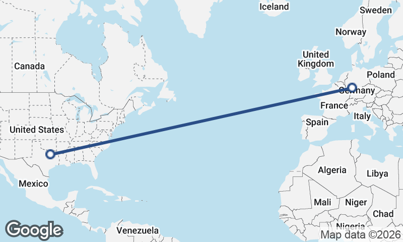 Dallas to Frankfurt