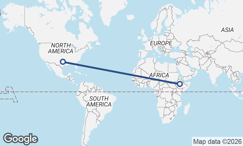 Dallas to Addis Ababa
