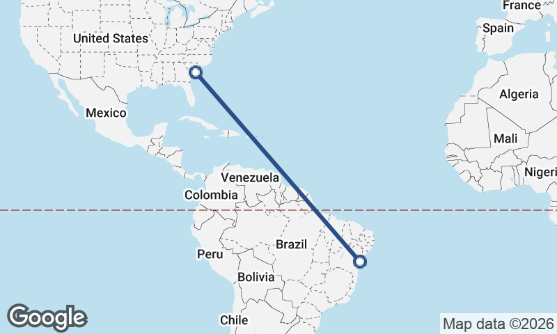 Charleston to Salvador