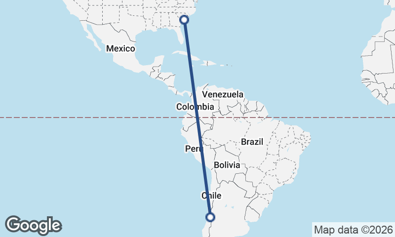 Charleston to Santiago