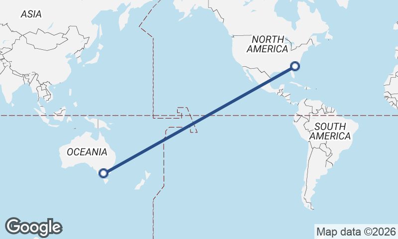 Charleston to Melbourne