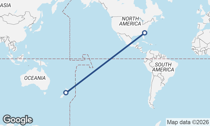 Charleston to Wellington
