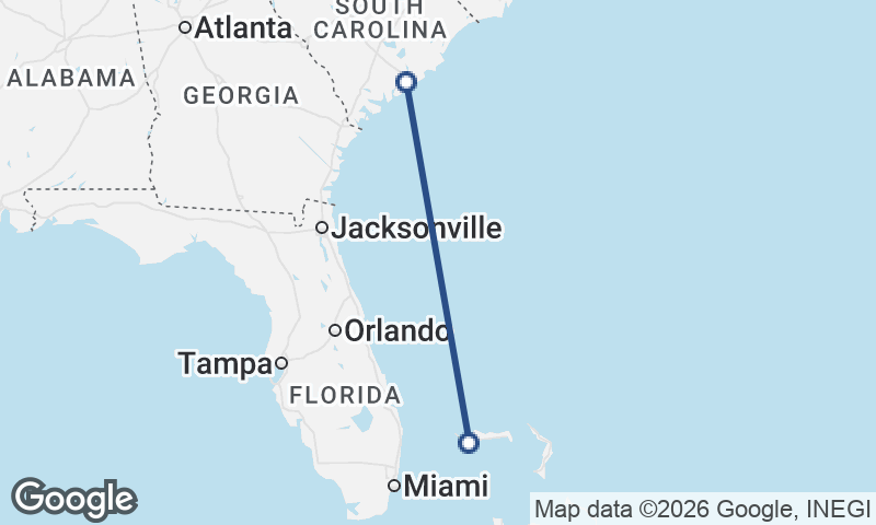 Charleston to Freeport City