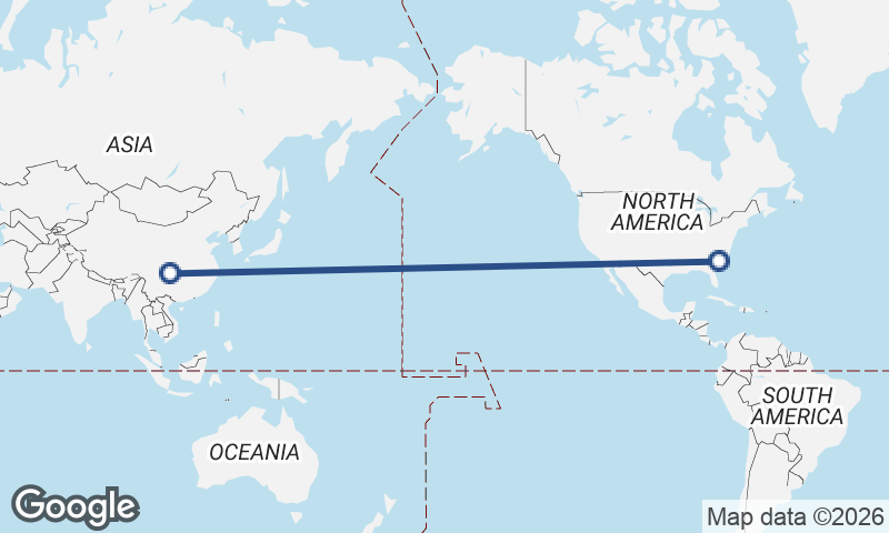 Charleston to Chongqing