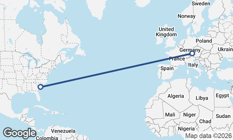 Charleston to Munich