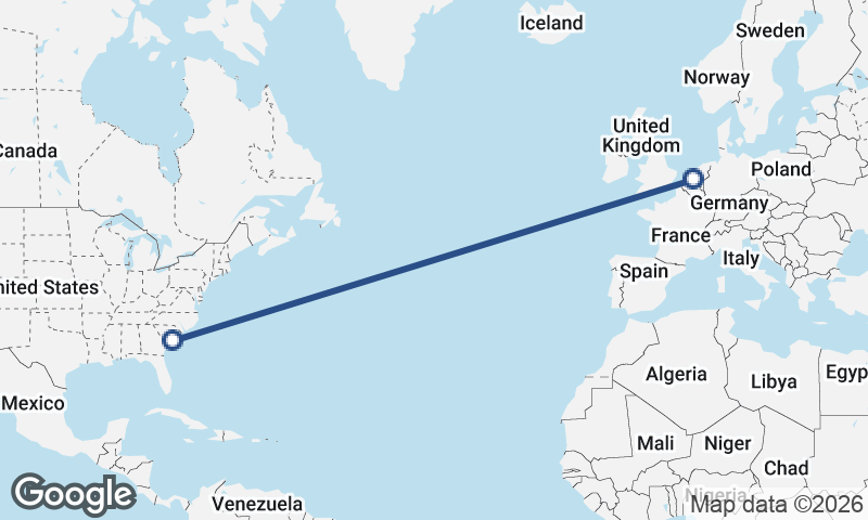 Charleston to Rotterdam