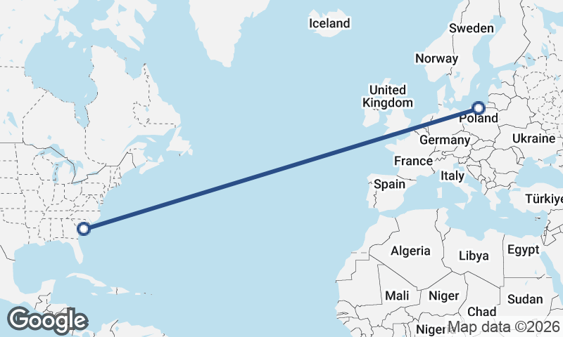 Charleston to Gdańsk