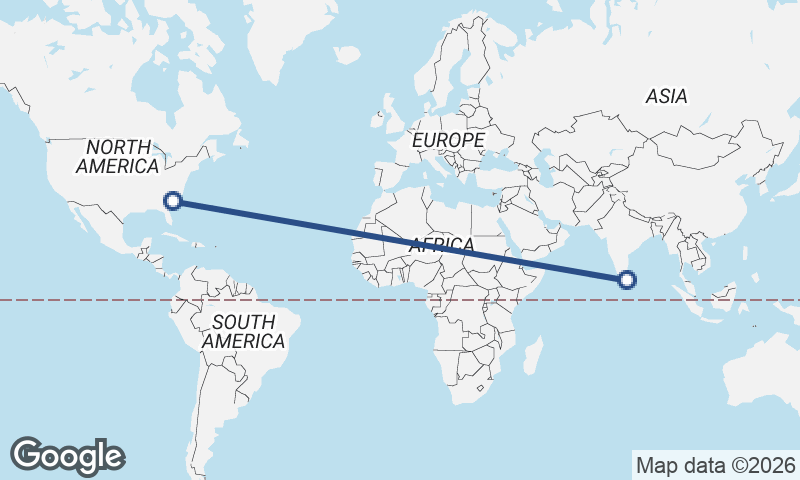 Charleston to Colombo