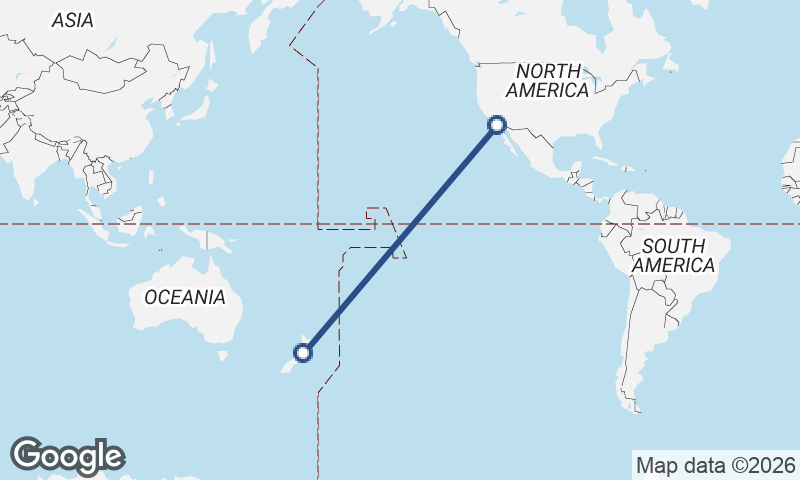 San Diego to Wellington