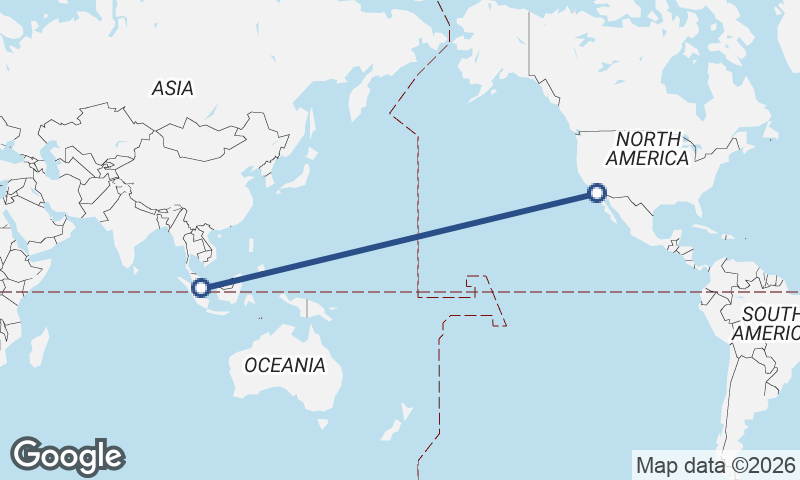 San Diego to Singapore