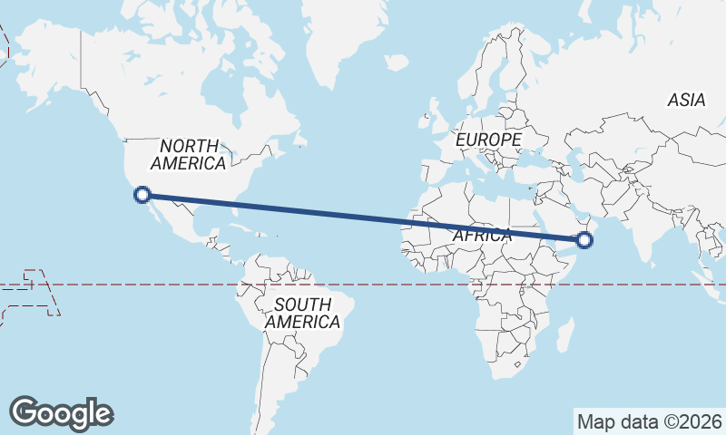 San Diego to Şalālah