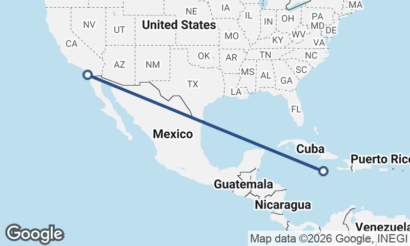 San Diego to Kingston