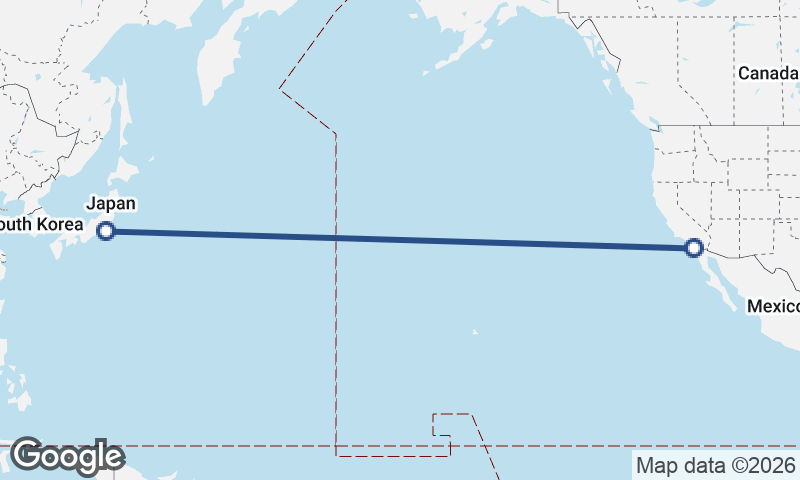 San Diego to Yokohama