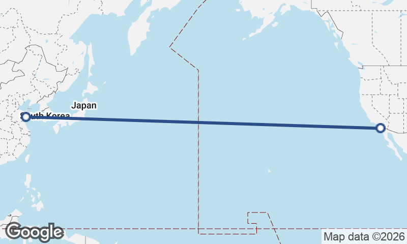 San Diego to Qingdao