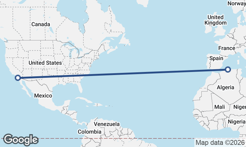 San Diego to Algiers