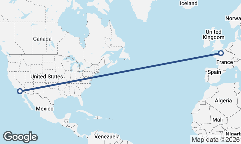 San Diego to Le Havre