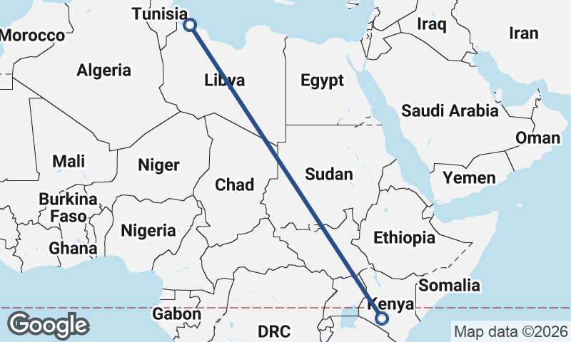 Tripoli to Nairobi