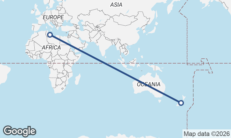 Tripoli to Christchurch