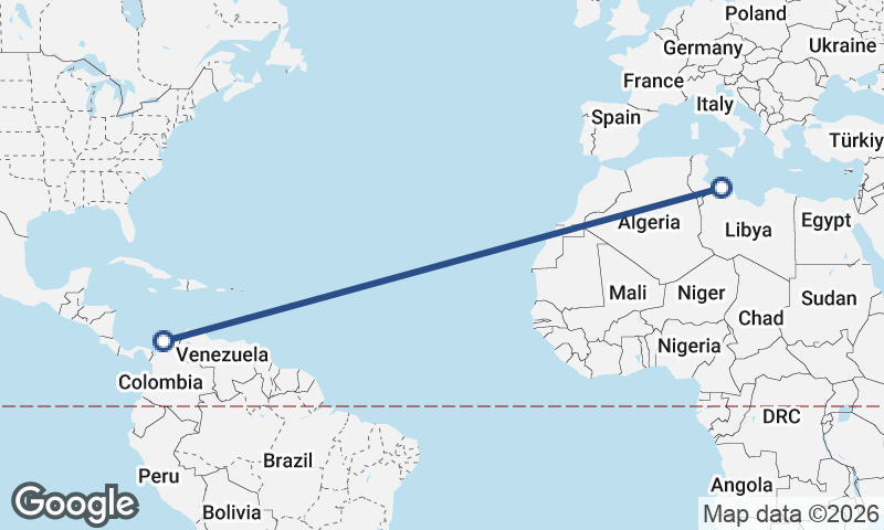 Tripoli to Cartagena
